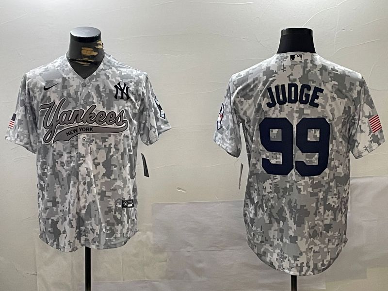 Men New York Yankees #99 Judge Camo Joint Name 2024 Nike MLB Jersey style 1